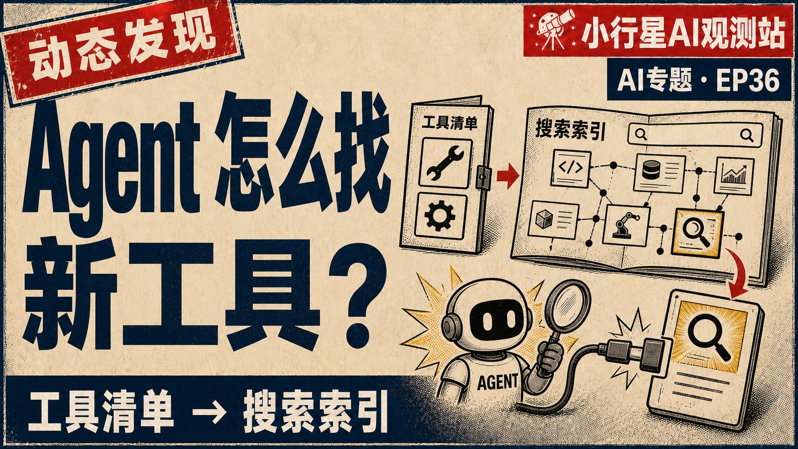 Agent 怎么找到一个没接过的工具？动态发现完整拆解